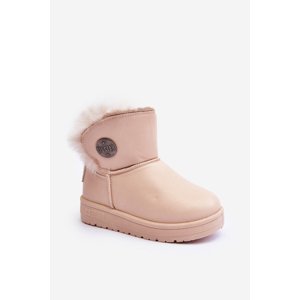 Children's snow boots insulated with fur Beige Big Star