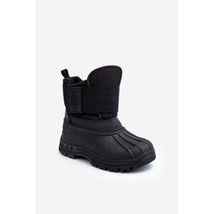 Children's insulated Velcro snow boots Black Big Star