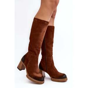 Women's high-heeled suede boots Lemar Brown Ceraxa