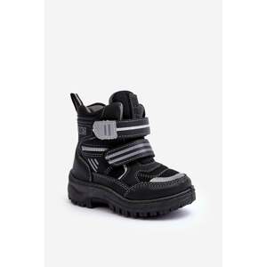 Children's Velcro Insulated Shoes Black Big Star