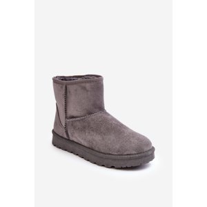 Women's suede insulated snow boots - grey Nanga