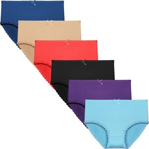 6PACK Women's Fine Woman Panties Multicolored