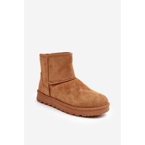 Women's suede insulated snow boots Camel Nanga