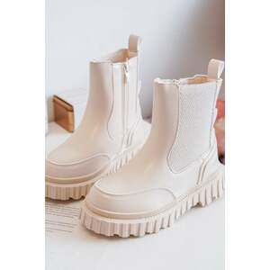 Children's insulated zipper boots Beige Jolynn