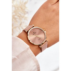 Women's watch on a leather strap Giorgio&Dario light brown