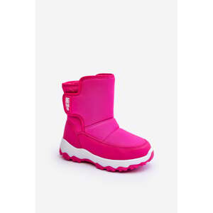 Children's Velcro Insulated Snow Boots Pink Big Star