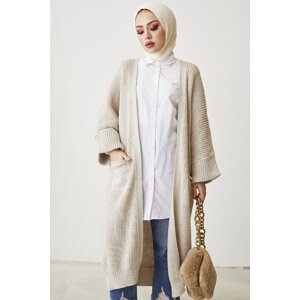 InStyle Farah Loose Sleeve Knitwear Cardigan - Beige