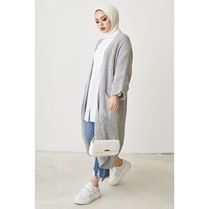 InStyle Farah Loose Sleeve Knitwear Cardigan - Gray