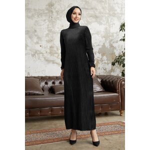 InStyle Elza Tie Back Velvet Hijab Dress - Black