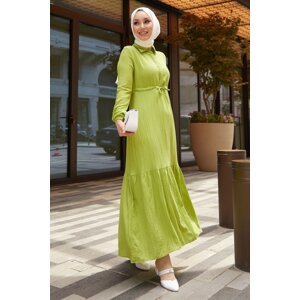 InStyle Aliza Tunnel Dress With A Belt - Oil Green