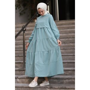 InStyle One Layer Detail Loose Hijab Dress - Mint