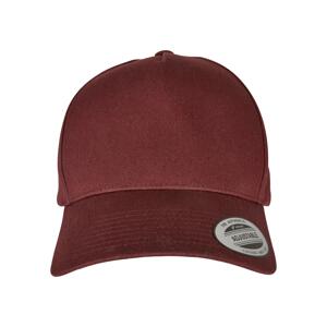 5-Panel Curved Classic Snapback Burgundy