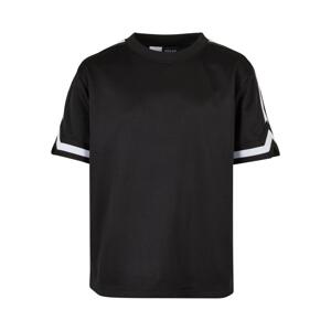 Boys' Oversized Stripes Mesh Tee Black