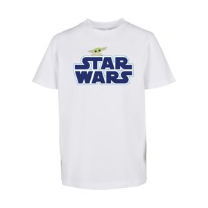 Children's T-shirt with blue Star Wars logo white