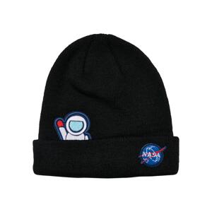 Children's Hat NASA Embroidery Beanie Black