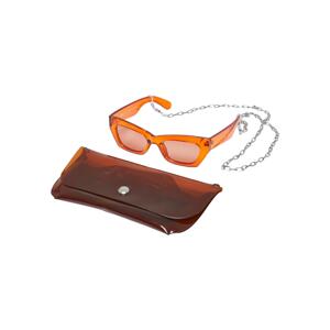 Sunglasses bag with strap and Venetian brown/silver