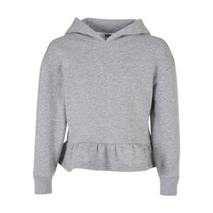 Girls' Organic Volants Hoody Gray