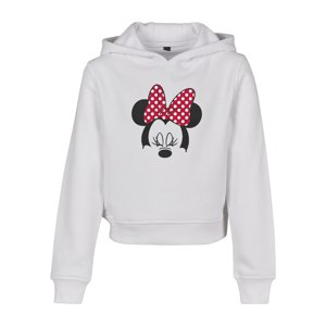 Minnie Mouse Cropped Hoody White