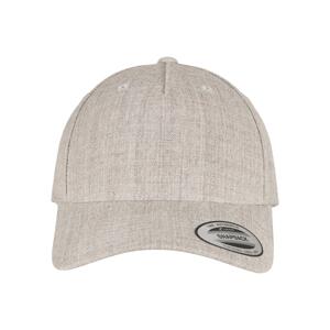 YP CLASSICS 5-PANEL PREMIUM COVERED CAP HEATHER GREY SNAPBACK CAP