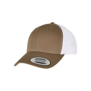 YP CLASSICS RECYCLED RETRO TRUCKER CAP 2-TONE olive/white