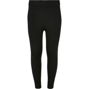 High-waisted jersey leggings for girls - black