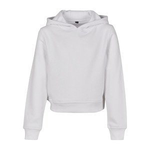 Girls' Hooded Cropped Sweat White