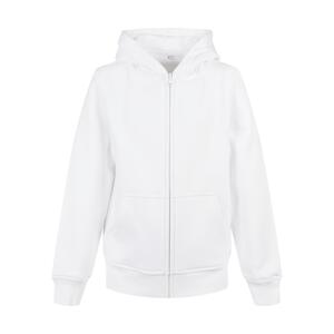 Bio Basic Children's hooded sweatshirt with zipper in white