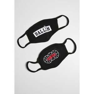 Ballin and My Game Face Mask 2-Pack Black