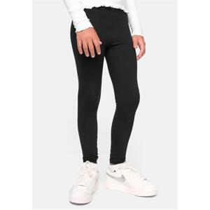 Girls' jersey leggings 2-pack black/black