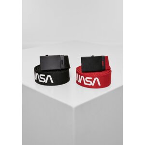 NASA Belt 2-Pack Extra Long Black/Red