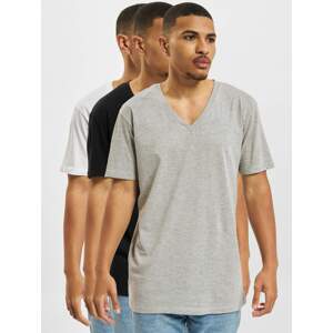 3-pack t-shirt black/white/gray melange