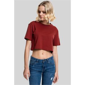 Women's short oversized t-shirt rusty
