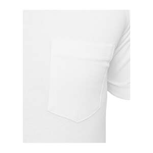 White T-shirt with V-neck