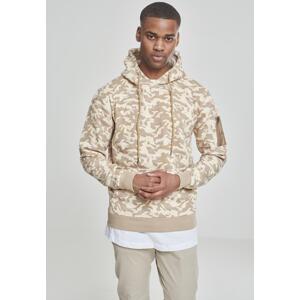 Sweat Camo Bomber Hoody Beige Camouflage