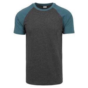 Raglan Contrast Tee charcoal/teal