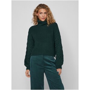 Women's Dark Green Turtleneck Sweater VILA Vioa - Women