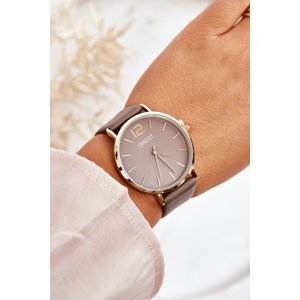 Women's watch on a leather strap Ernest E62001MD Grey