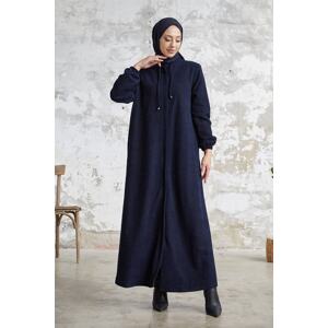 InStyle Levina Abaya with Concealed Pops - Navy Blue