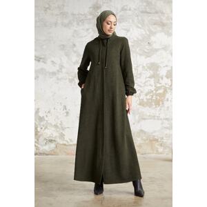 InStyle Levina Abaya with Concealed Pops - Khaki