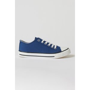 ALTINYILDIZ CLASSICS Men's Indigo Casual Casual Canvas Sneakers.