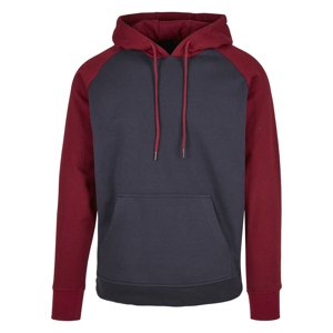 Basic raglan hood nvy/burgundy