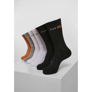 Fuck Off Socks 6-Pack Black/White/Grey/Non-Orange