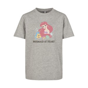 Baby Mermaid in Heart T-Shirt Heather Grey