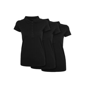 Women's Polo 3-Pack Jersey Black