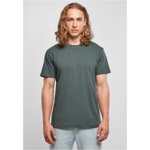 Basic T-shirt with a round neckline in green