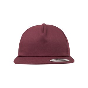 Unstructured 5-panel snapback chestnut brown