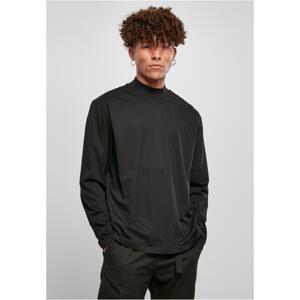 Heavy Boxes Mock Neck Long Sleeve Neck Black