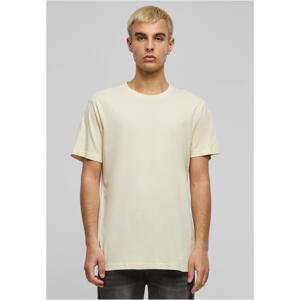 Basic sand t-shirt with a round neckline