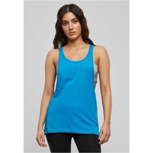 Women's loose turquoise tank top