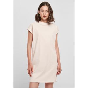 Women's tortoise dress with extended shoulder pink